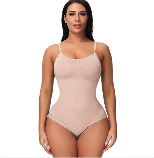 Strap Bodysuit – Compression Shapewear with Open Crotch, Slimming Body Shaper for a Smooth Silhouette